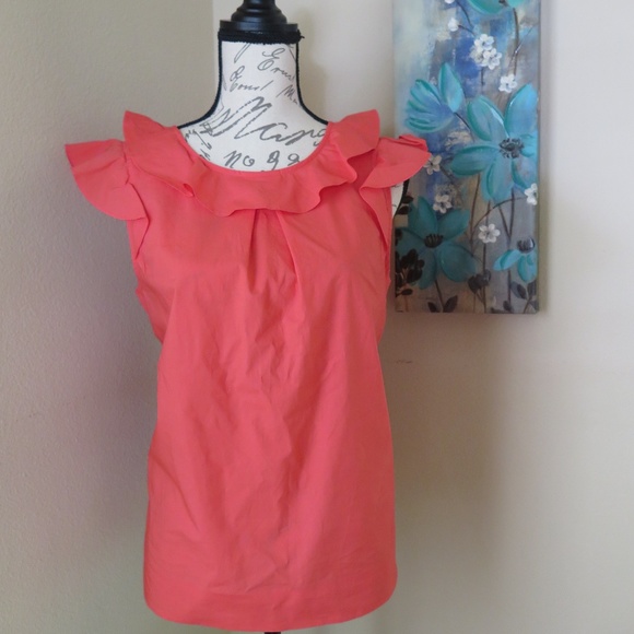 J. Crew ☆ *NWT* Pretty Coral Top Sz 6 - Picture 2 of 8